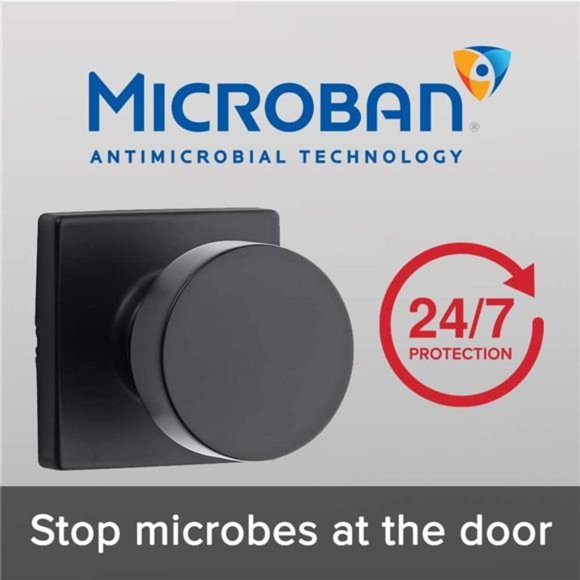 Pismo Passage Square Modern Door Knob, Matte Black - Picture 2 of 6